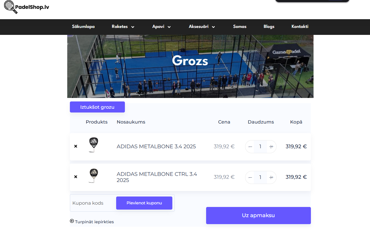 Checkout page thumbnail